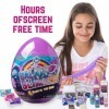 GirlZone Cadeaux pour Les Filles Slime Kit Galaxy Oeuf Surprise pour Enfants avec Glow in The Dark Moons, Glitter pour Slime 