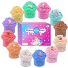 Fluffy Butter Slime with 12pcs Slime kit avec Mini Slime Licorne, gâteau,crème glacée et Autres, Super Extensible Jouet de Ma