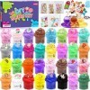 Purpledi Kit de Mini Slime Fluffy 35 Couleurs, DIY Putty Jouets pour Enfants, Non Collant, Super Doux et Antiadhésif,Jouet An