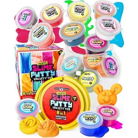 Original Stationery Pot de Variété de Slime et Mastic Kit de Slime Déjà Fait Satisfaisant pour Enfants, Slime Crunchy, Jiggly