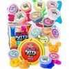 Original Stationery Pot de Variété de Slime et Mastic Kit de Slime Déjà Fait Satisfaisant pour Enfants, Slime Crunchy, Jiggly