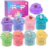 8 Pièces Fluffy Butter Slime, Super Extensible et Non Collant pour Les Enfants Jouet, idéal Jouet de Mastic Anti-Stress pour 