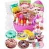 GirlZone Cadeaux pour Les Filles Kit de Slime Déjà Fait Gâteaux et Friandises Oeuf Surprise Slime pour Faire Un Slime au Beur