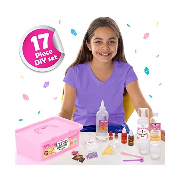GirlZone Cadeaux pour Les Filles Kit de Slime Déjà Fait Gâteaux et