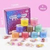 Kit de Fluffy Butter Slime 9 Couleurs, Pas Cher Slime Déjà Fait Cadeau Jouet, Garçon Fille Poopsie Slime Surprise Set, Non Co