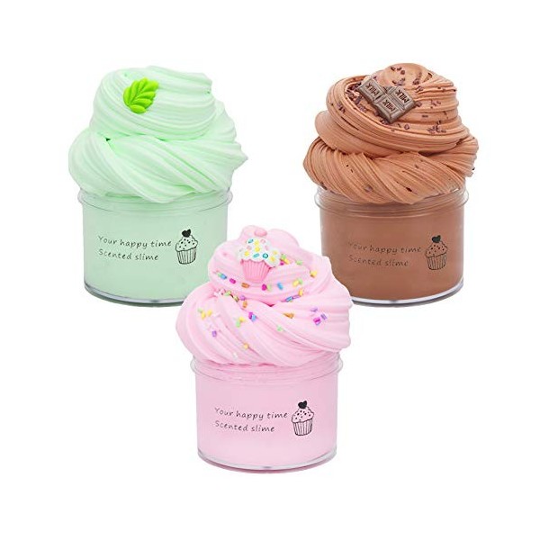 Kit Slime Yuxava – 6 Pots De Slime Fluffy Et Transparent, Parfumé, Avec Accessoires Licorne !