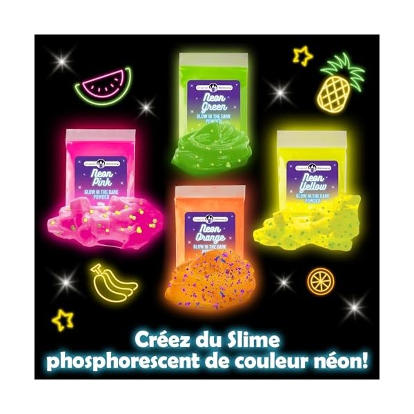 Original Stationery Kit de Fabrication de Slime pour Faire du Slime Croquant Néon, Floam, Gelée, Compléments Scintillants Kit