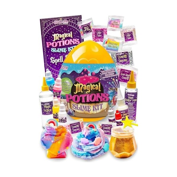 GirlZone Kit de Slime Oeuf Surprise de Potion Magique pour Filles, Kit de Fabrication de Slime Envoûtant pour Créer 6 Magique