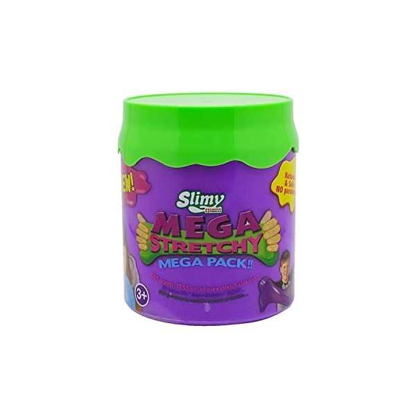 Slimy Mega Stretch y 500 g en Violet - Pâte de Jeu Originale Mega Slime pour Enfants - Slime extrêmement Extensible dans Une 