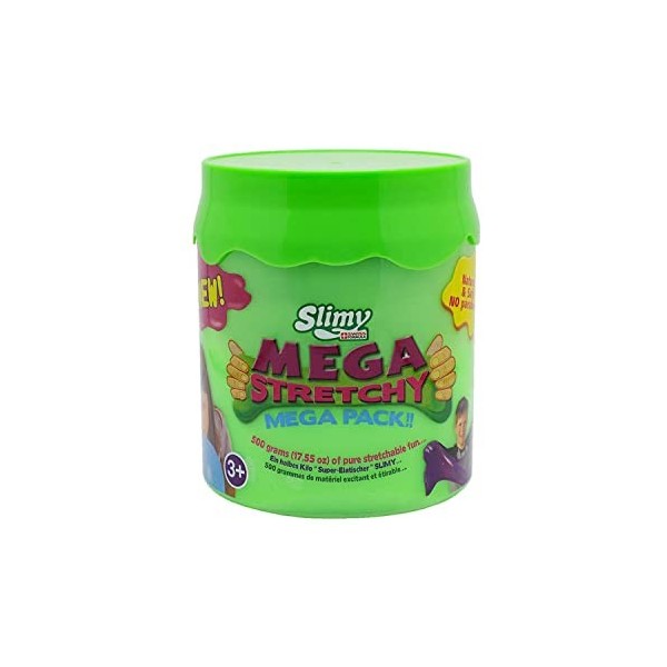 Slimy Mega Stretch y 500 g en Violet - Pâte de Jeu Originale Mega Slime pour Enfants - Slime extrêmement Extensible dans Une 