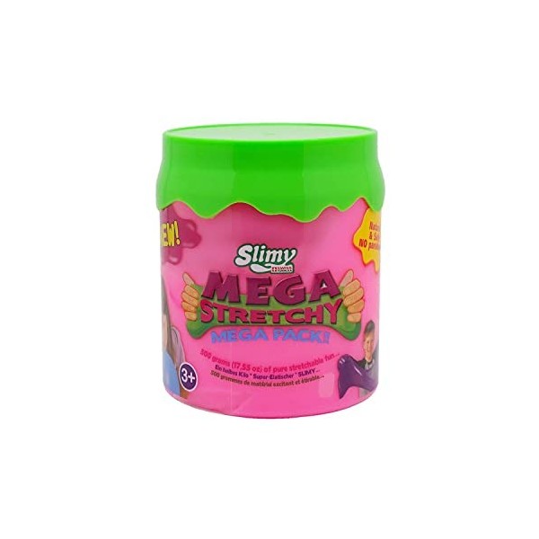 Slimy Mega Stretch y 500 g en Violet - Pâte de Jeu Originale Mega Slime pour Enfants - Slime extrêmement Extensible dans Une 