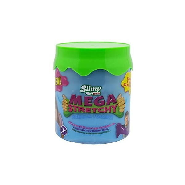 Slimy Mega Stretch y 500 g en Violet - Pâte de Jeu Originale Mega Slime pour Enfants - Slime extrêmement Extensible dans Une 