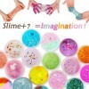 Jsvacva Kit de Slime pour Filles Garçons, Bricolage Kit de Fabrication de Slime avec 18 Couleurs Crystal Slime, Suprême Brill