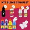 CLEOPATRE – Kit de Slime – Pour fabriquer du Slime avec Colle Transparente, Colle Blanche, Produit Magique Activateur, Peintu