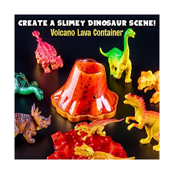 Original Stationery Kit de Slime de Dinosaure, Kit de Fabrication de Slime Phosphorescent pour Créer du Slime Brillant, Dino 