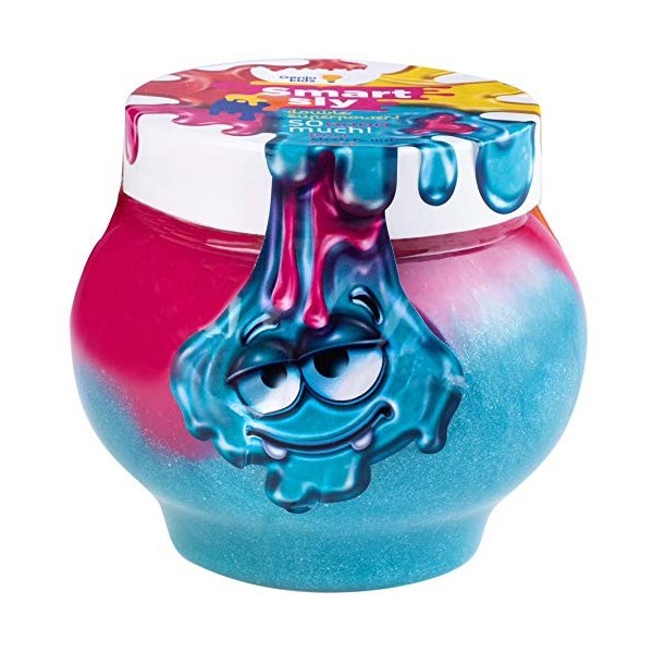 Slime déjà Fait XXL 0,5 kg - Objet Satisfaisant Anti Atress Pot à Slime pour Enfant Fabriqué en Europé par GenioKids Bleu/Ja