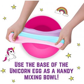 GirlZone Cadeaux pour Les Filles - Oeuf Surprise Slime Kit Licorne, Slime à Fabriquer avec ta Factory Egg Slime Sparkly pour 