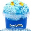 Slime en forme de canard bulle, boule en mousse bleue et jolies perles de cristal, pressez-la et faites un bruit de grincemen