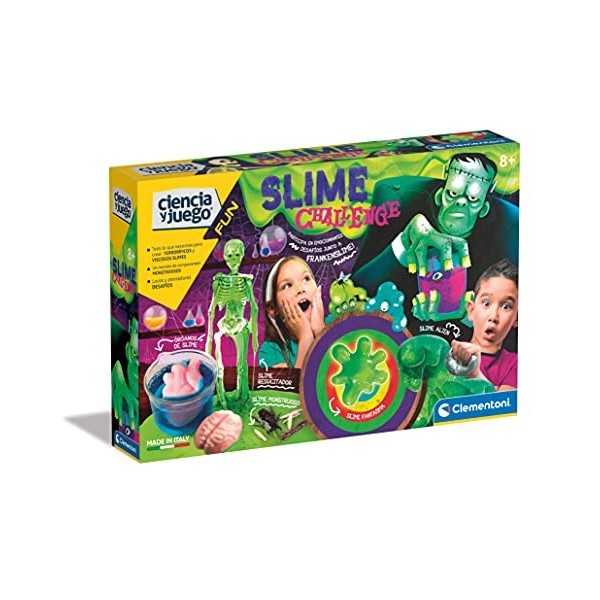 Clementoni - Slime Challenge - Jeu de Sciences Amusantes - 8 Ans - Jouet Espagnol 55426 