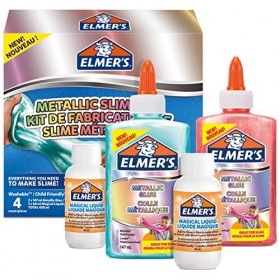 Elmer’s kit pour slime nacré | Ingrédients pour slime avec colle PVA nacrée | Liquide magique activateur de slime inclus | Ki