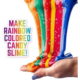 GirlZone Kit de Bonbons aux Œufs Arc-en-Ciel, Tout dans Un Kit DIY Slime pour Faire du Slime Arc-en-Ciel, Slime de Nuage Moel