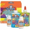 Elmers kit pour slime coloré Ingrédients pour slime avec colle colorée PVA translucide Couleurs assorties Liquide magique ac