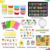 GTPHOM Slime Enfant 108 Pièces, Kit Slime Deja Fait Bricolage Enfant, avec 48 Paillettes en Poudre, 12 Slime Transparent, 4 S