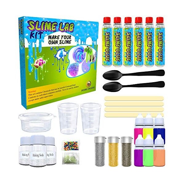 Desire Deluxe Kit de Boue de Bricolage Complet, Jeux, Jouets, Science, Laboratoire de Boue de Bricolage, Activateur D’ingrédi