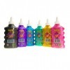 Nice Group - Slime Set Metal Glue pour Enfants avec 6 colles de 180 ML et Couleurs dorées, Noir, Magenta, Bleu Clair, Violet,