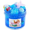 Slime Transparent, 200 ML Sirène Bleue Jelly Cube Glimmer Croquant Slime, Cadeau de fête pour Enfants, Cadeau danniversaire 