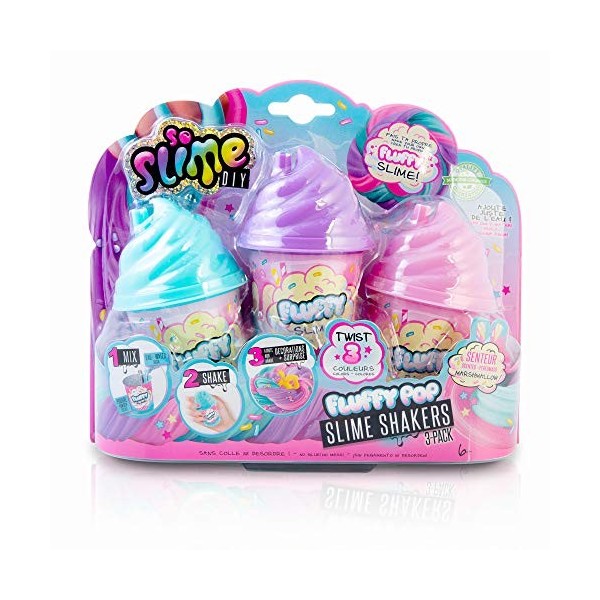 Canal Toys- So DIY-Slime Fluffy-Pack de 3 shakers-SSC 101, Multicolore