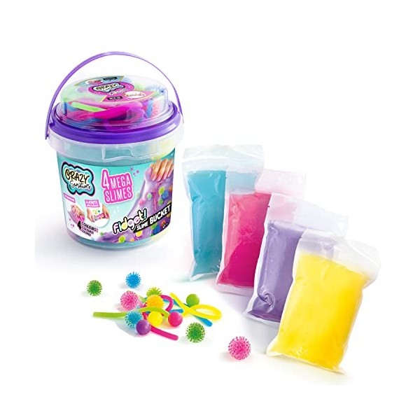 Canal Toys - So Slime - Baril de Slime Fidget - 4 Méga Slime Colorées avec Jouets Déstressants - Loisirs Créatifs pour Enfant