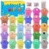 27 de Kits de Fluffy Butter Slime,avec 27 Mini Breloques Mignonnes,Joli Cadeau de Fête Slime, Super Doux et Antiadhésif,Jouet