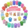 27 de Kits de Fluffy Butter Slime,avec 27 Mini Breloques Mignonnes,Joli Cadeau de Fête Slime, Super Doux et Antiadhésif,Jouet