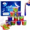 Fluffy Slime Set 12 Pack, Color DIY Galaxy Slime, Kit Slime Antiadhésif Doux pour Enfants, Jouet Anti-Stress Slime Putty pour