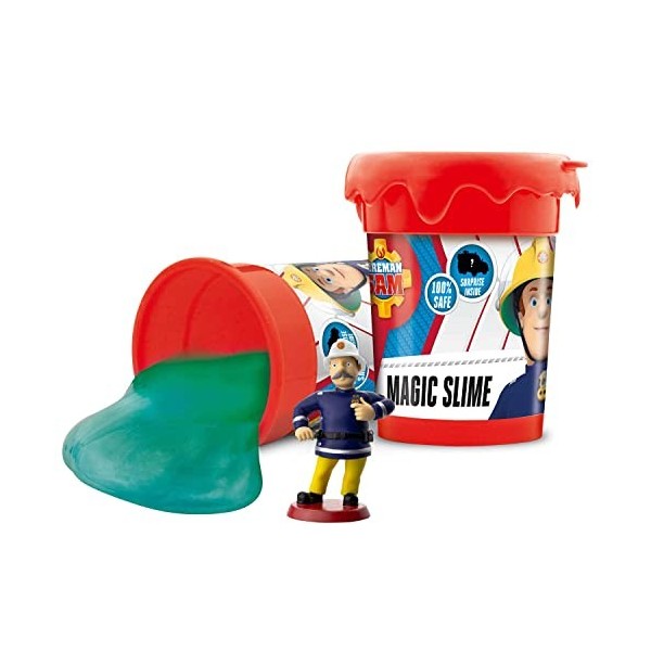 CRAZE Magic Slime Sam Le Pompier Kit Slime Enfant avec Figurine Pompier à lintérieur Pack DE 3 X 150g Slime Deja Fait sans r