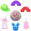 6 Couleurs Fluffy Slime, kit de Slime Moelleux Bricolage, Slime en Forme darc-en-Ciel, Slime en Forme de Chapeau, Slime en F