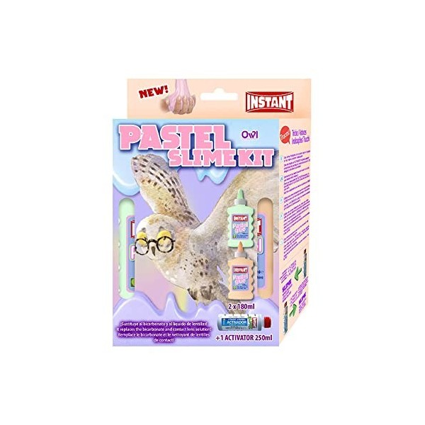 Instant Pastel Slime Kit Owl - 2 Pastel Glue 180ml + Activateur 250ml - 18881