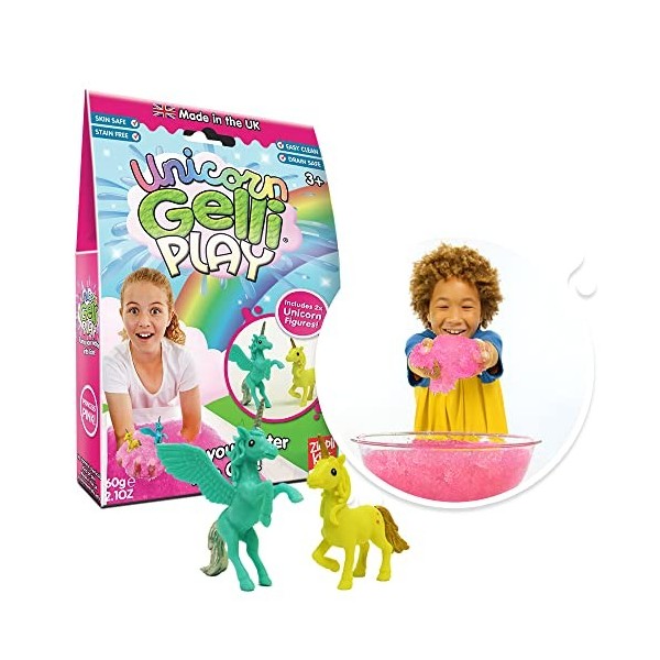 Zimpli Kids- Unicorn Gelli Play Cadeau danniversaire pour Les Enfants, Toys for Kids, Rose, Pack