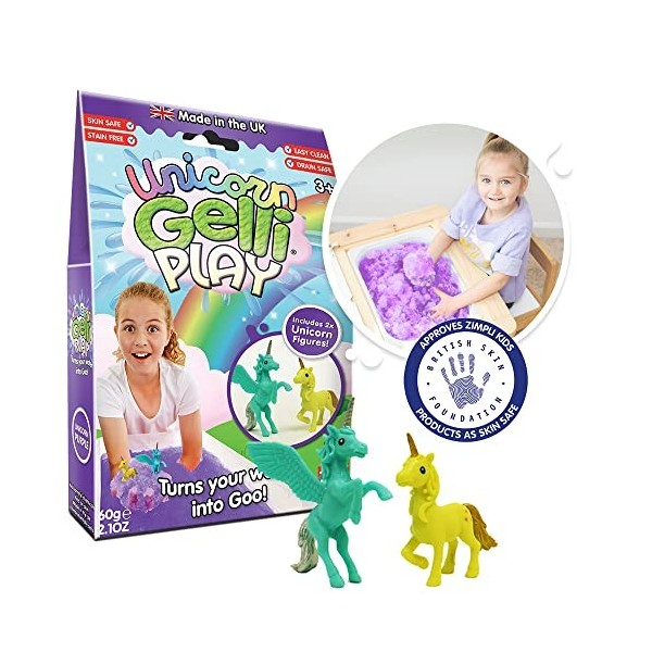 Zimpli Kids- Unicorn Gelli Play Cadeau danniversaire pour Les Enfants, Toys for Kids, Rose, Pack