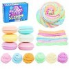 Lot de 6 kits de slime à macarons, super moelleux, kit de slime nuage, mini mastic pour filles et garçons, cadeau de fête, no