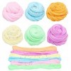 Lot de 6 kits de slime à macarons, super moelleux, kit de slime nuage, mini mastic pour filles et garçons, cadeau de fête, no