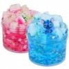 Lot de 2 kits de slime Jelly Cube Crunchy Slime, bleu et rose clair, jouet Slime en cristal super doux, pour les fêtes denfa
