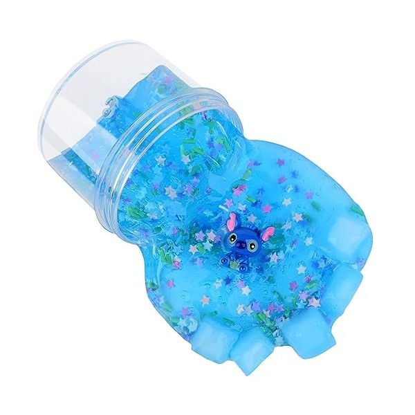 Lot de 2 kits de slime Jelly Cube Crunchy Slime, bleu et rose clair, jouet Slime en cristal super doux, pour les fêtes denfa