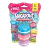 SLIMY Macarons 3 x 50 g en Bleu, Rose et Violet – Set de Slime Original avec différentes Masses de Jeu, Paillettes et Grenoui