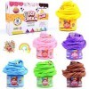 ToysButty Kit de Slime Enfant Fluffy Deja Fait Moelleux, Pack 6 Beurre Cake Slimes, Cadeau Jouet pour Filles Garçons Bricolag