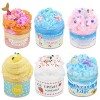 6 Pack Cloud Slime Kit Ocean Cloud Slime Super Doux et Non Collant DIY Sludge Toy pour Enfants avec Menmaid Slime, Sea Treasu