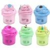 Lot de 6 Kits de Slime Au Beurre de Gâteau, avec du Slime de Couleur de Biscuit Bleu, du Slime de Bonbon Rose et du Biscuit, 