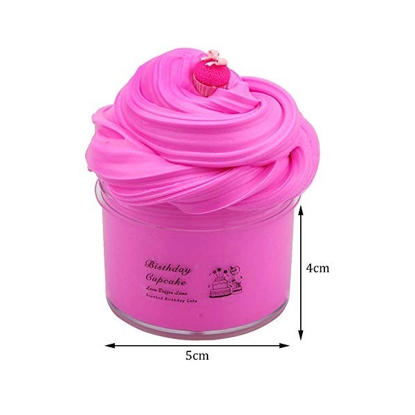 Lot de 6 Kits de Slime Au Beurre de Gâteau, avec du Slime de Couleur de Biscuit Bleu, du Slime de Bonbon Rose et du Biscuit, 