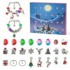 Jarkyfine Calendrier de lAvent 2023 Filles, Advnet Calendar DIY pour Enfants, Bracelets Cadeaux de Noël pour Filles, Kit de 